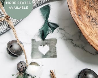 Metal State Ornament | USA Teacher Gift