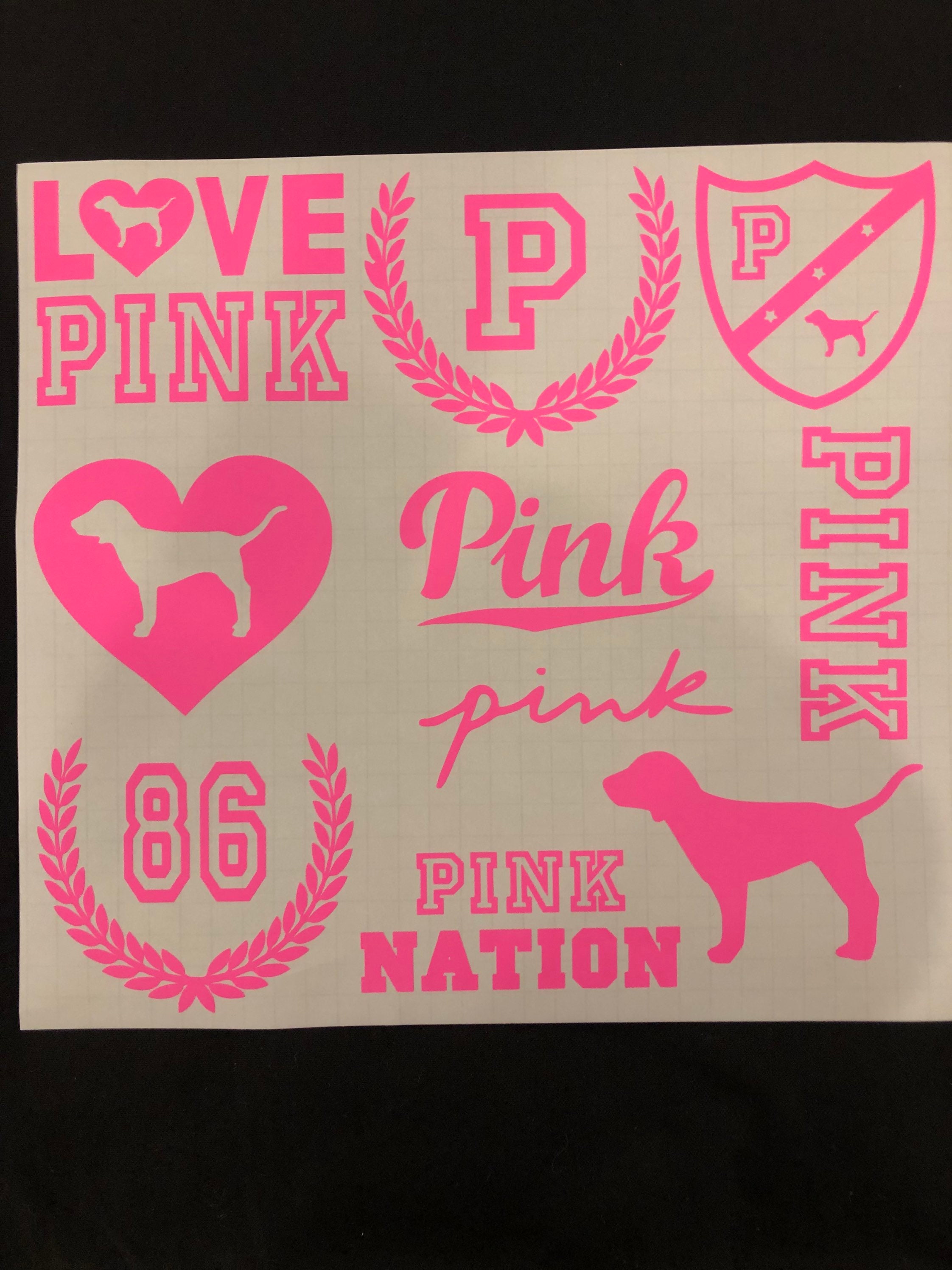 Victoria's Secret PINK 5 CUTE Iron-On Patches~PERSONALIZE your