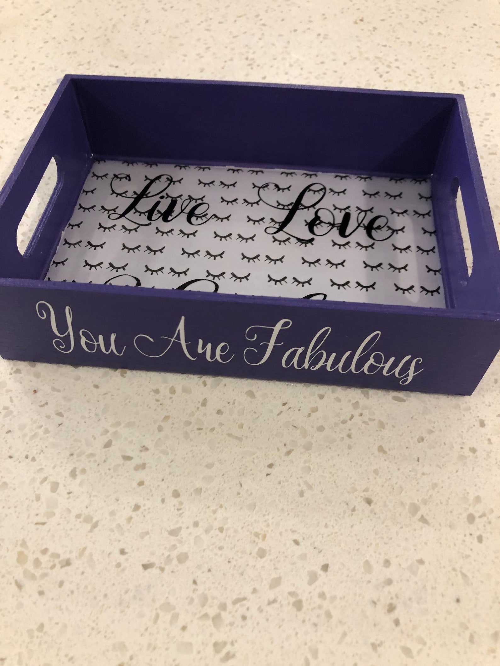 Maquillaje de pestañas púrpura mini pantalla de joyería | Etsy