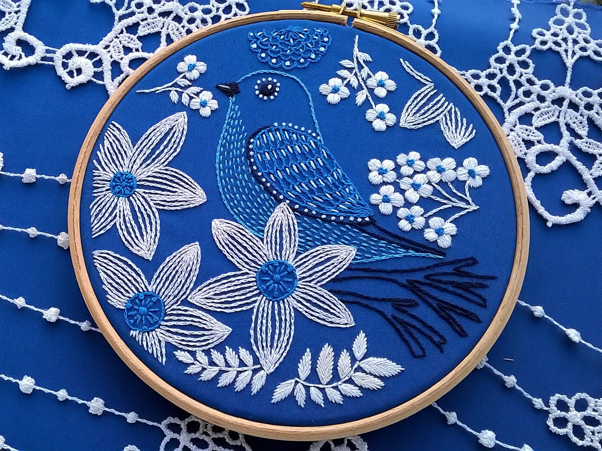 Bird/animal Bluebird Needlepoint Kit ou toile 