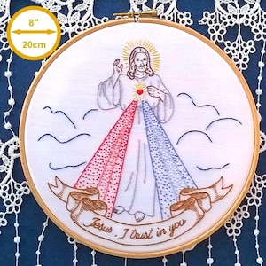 Embroidery kit The Divine Mercy - Saint Faustina - Divine Mercy Sunday - Jesus I trust in you pattern - Christian Catholic gift