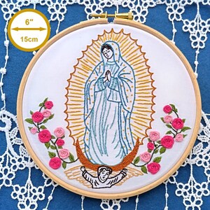 Kit de broderie traditionnelle - Notre-Dame de Guadalupe - kit de broderie chrétienne - DIY