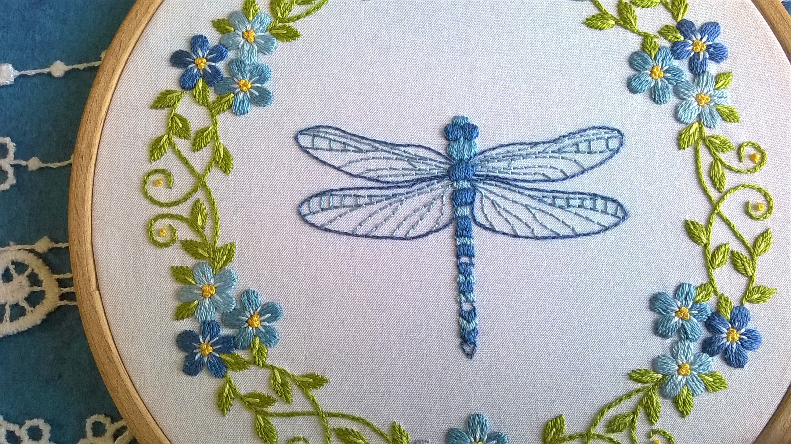 Hand Embroidery KIT Dragonfly and Pattern Etsy UK