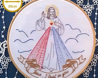 Embroidery kit The Divine Mercy - Saint Faustina - Divine Mercy Sunday - Jesus I trust in you pattern - Christian Catholic gift