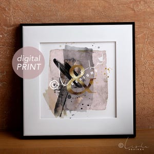 Affiche et carte typographique avec initiales et monogrammes, impression graphique, impression murale, cadeau, téléchargement numérique