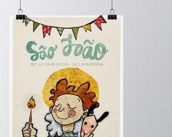 Original PORTUGUESE SÃO JOÃO Wall Art Printing Poster Illustration Print Drawings Graphic Design Art Work Home Decor