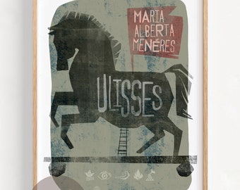 Originele ULISSES door Maria Alberta Menéres Plano Nacional de Leitura Books Poster Illustratie Print Tekeningen