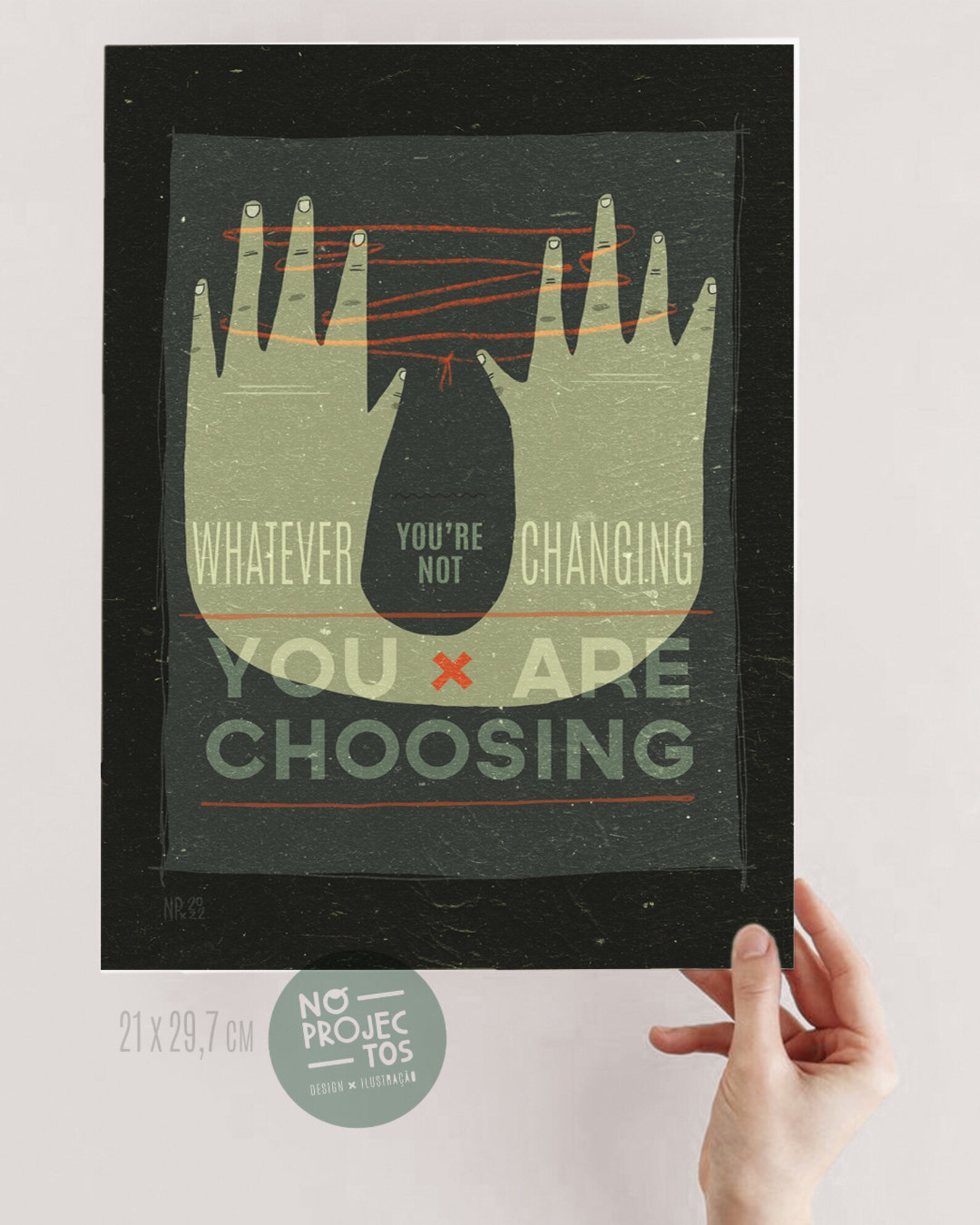 Original CHANGING | CHOOSING Funny Quotes Wall Art Printing Poster ...