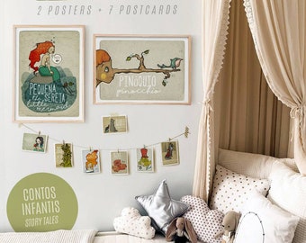 Pack KID ROOM (2 Posters + 12 kleine illustraties) | 20% KORTING