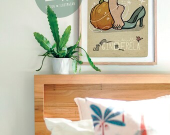 Originele STORYTALES Assepoester Wall Art Printing Poster Illustratie Print Tekeningen Ontwerp Kunstwerk Home Decor