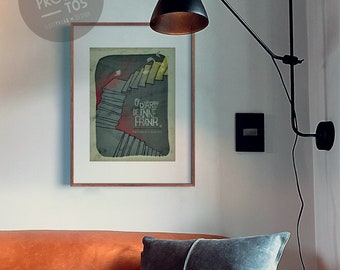 Origineel Het dagboek van ANNE FRANK Nationaal leesplan Boeken Poster Illustratie Prin