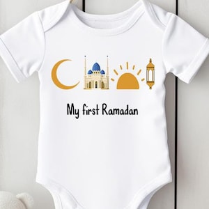 My First Ramadan Baby Vest, Ramadan Kareem, Ramadan Baby Gift, Ramadan Outfit, Ramadan Mubarak Baby Outfit, Cute Ramadan Babygrow 640a