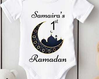 Personalized My First Ramadan Baby Bodysuit, Islamic Baby Gift 206