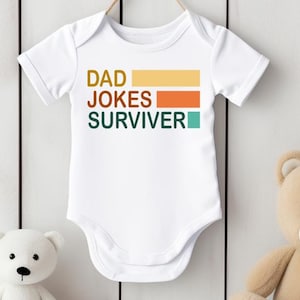 Funny Dad Jokes Baby Bodysuit, Daddy and Me Matching Outfit for Father’s Day, New Dad Gift Idea, Cute Baby Bodysuit for Dad’s First Day 704