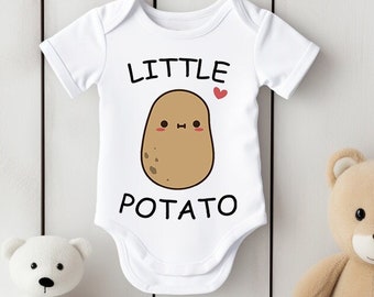 Little Potato  | Cute Baby |Daddy Mummy Baby Bodysuit | Cousin Gift |Bodysuit Short Sleeve Long Sleeve Sleepsuit 75