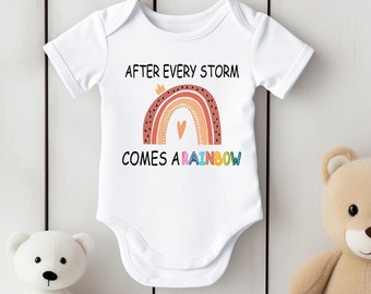 After Every Storm Comes A Rainbow  | Cute Baby |Daddy Mummy Baby Bodysuit | Cousin Gift |Bodysuit Short Sleeve Long Sleeve Sleepsuit 72