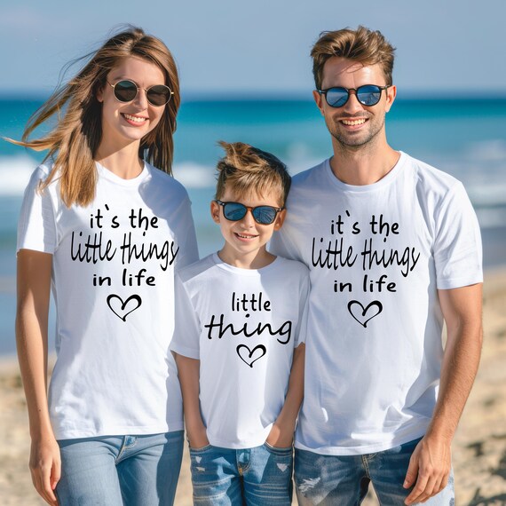 T-shirt Gildan Softstyle Assorti Père Maman Bébé - Little Things In Life