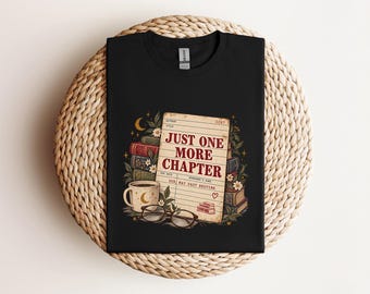 Just One More Chapter T-Shirt, Book Lover Graphic Tee, Vintage Reading Shirt, Library Card Bookish Tee, Reader Gift
