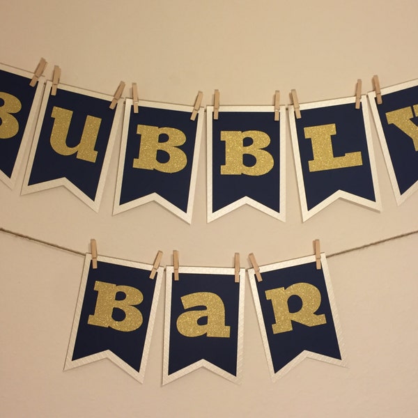 Bubbly Bar | Mimosa Bar | Party Banner | Bridal Shower | Party Decoration | Custom Colors | Bar Banner | Drinks Banner | All Occasion