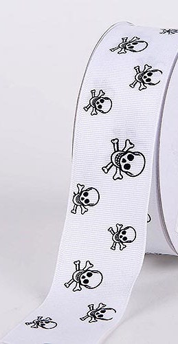 Skull Grosgrain Ribbon