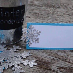 Paquete para fiesta de invierno mágico, decoración de Frozen, invierno mágico, primer cumpleaños, pancarta de Frozen, pancarta de copos de nieve imagen 4