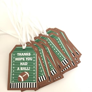 Football Favor Tags, Football Birthday Party, Sports Favor Tags, Football Theme, Football Goody Bag Tags
