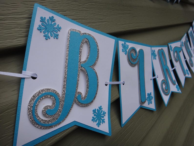 Pancarta de País de las Maravillas Invernal, Pancarta de Invierno Mágico, Pancarta de Copos de Nieve, Pancarta Congelada. Decoraciones Congeladas. imagen 1
