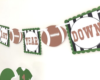 Football Banner, Football Highchair Banner, Football Birthday Party,  Football first birthday,  Cake Smash, Football Photo Prop