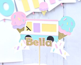 Ice Cream Cake Topper, Ice Cream Birthday Party, Ice Cream Theme, Smash Cake, Ice Cream Party Decorations