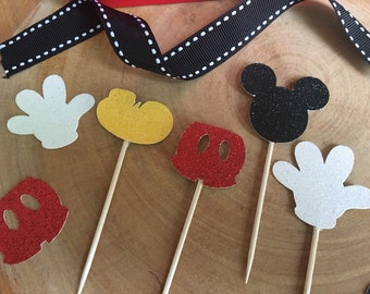 Mickey Mouse Cupcake Toppers, Mickey Mouse Party, Mickey Mouse Decorations, Mickey Mouse Birthday