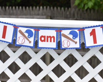 Baseball High Chair Banner, Baseball Banner, ONE Banner, 1st Birthday, Sports Banner, first