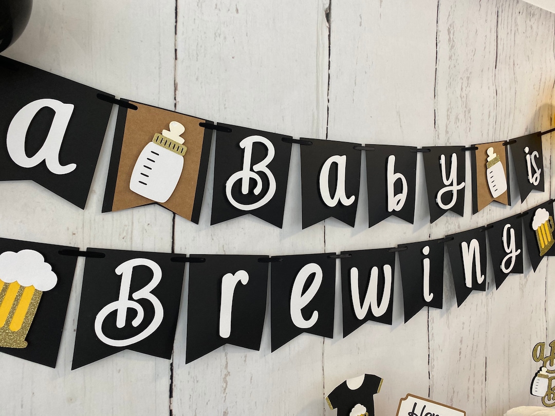 A Baby is Brewing Banner, A Baby is Brewing Baby Shower, Baby is ...