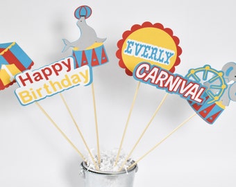 Circus Centerpiece,  Carnival Centerpiece, Circus Party, Carnival Party, circus theme decoration,