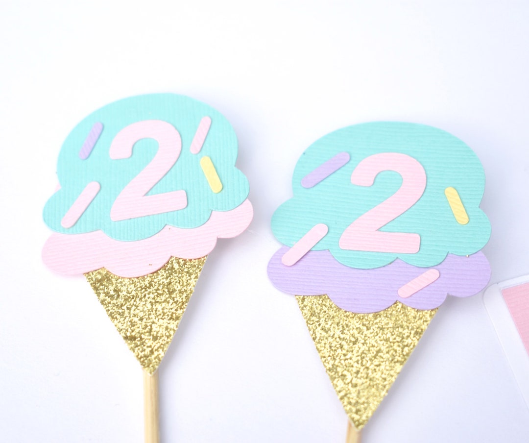 Ice Cream, Cupcake Toppers, Ice Cream Party, Ice Cream Birthday Party ...