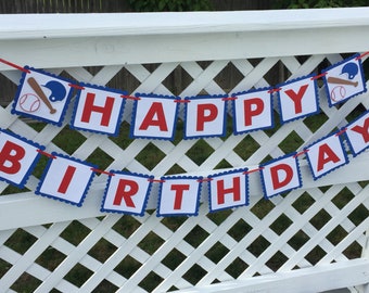 Baseball Banner, Baseball Birthday Banner, Baseball Party, Sports Banner, Sports Party Theme, Sports Birthday