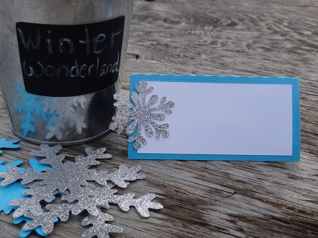 Winter Wonderland Food Labels, Winter Wonderland Place Cards, Snowflake ...