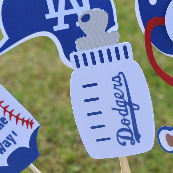 Baseball Centerpiece, Baseball Baby Shower Centerpiece,  Baseball Decorations, LA Dodgers, Baseball Party,Little Slugger,