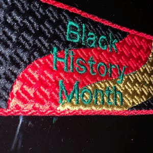 Black history month| textured | Iron on embroidered patch