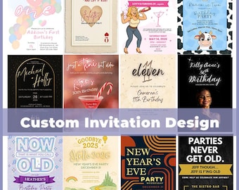 Custom Invitation Design, Personalized Wedding, Shower, Birthday, Event Invite, Made-to-Order Digital Invite - Custom for Any Occasion