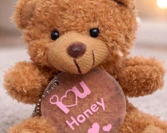 Personalized Mini 5” Easter Teddy Bear with Name Tag | Easter Basket Stuffer | Custom Plush Easter Gift for Kids