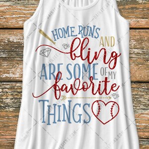 Home-Run & Bling sind einige meiner Lieblings-Dinge - Vektor, DXF, EPS, SVG, digitale Datei, Silhouette, Cricut geschnitten