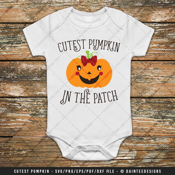 Cutest Pumpkin in the Patch SVG Vector DXF EPS Digital - Etsy