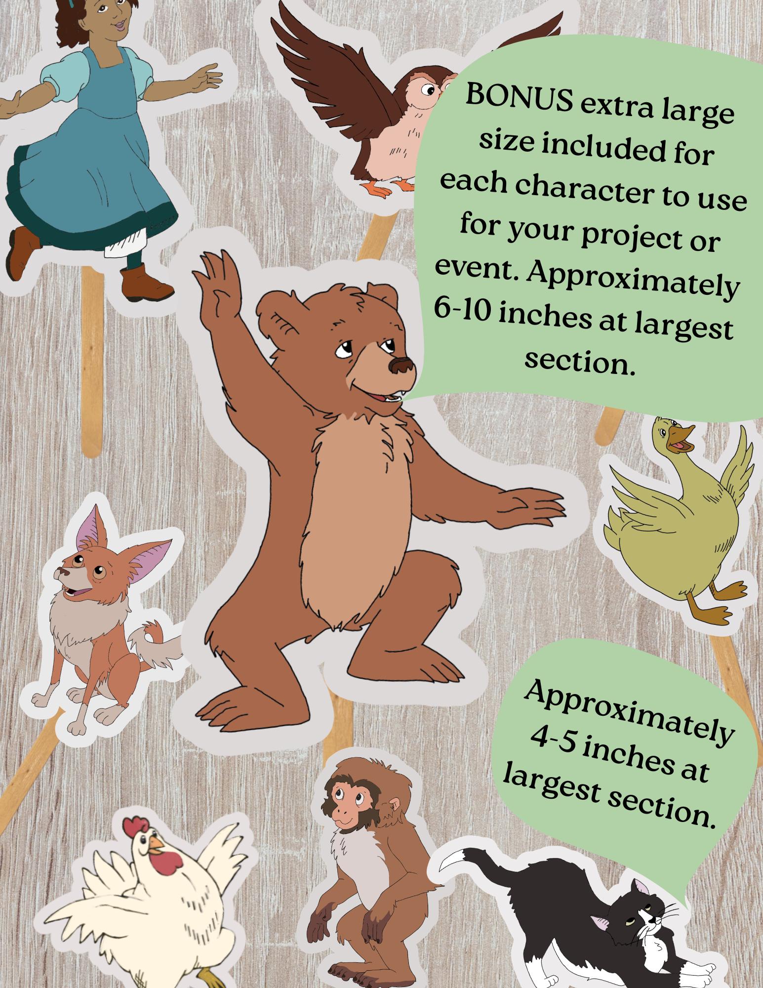 Sticker Puppet Little Bear Paper Puppets & Stickers 2 SIZES! – 1990s Kids Show (PDF ...