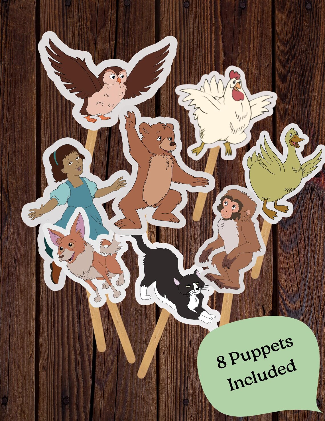 Sticker Puppet Little Bear Paper Puppets & Stickers 2 SIZES! – 1990s Kids Show (PDF ...