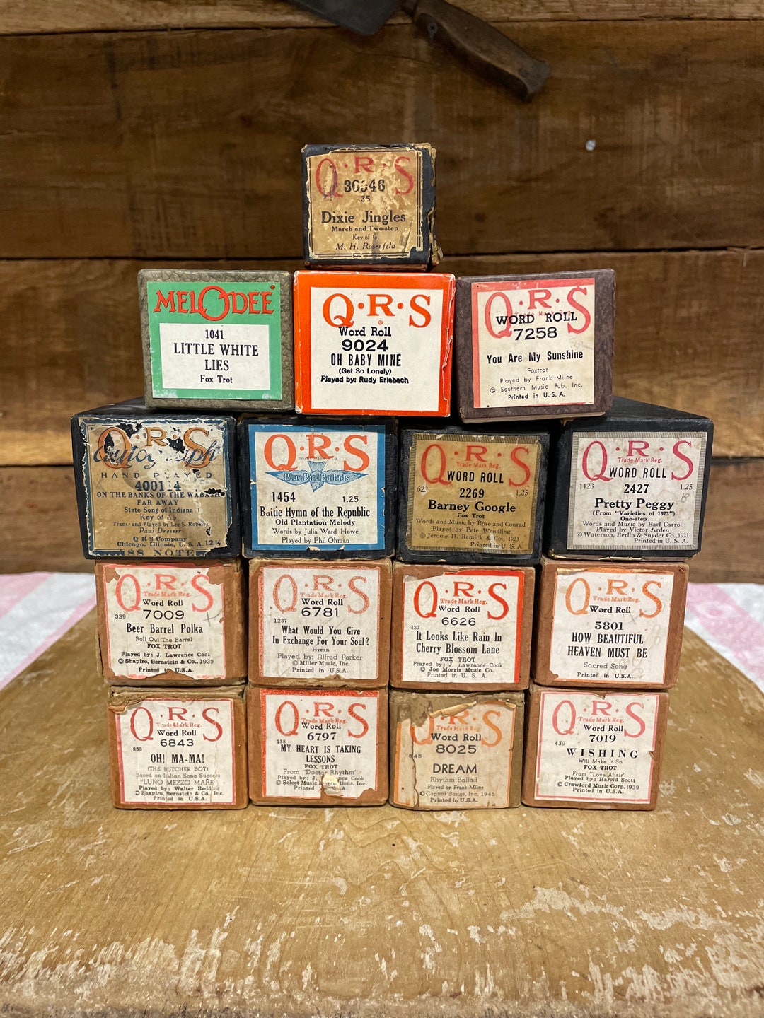 Vintage Piano Rollsqrs Etsy