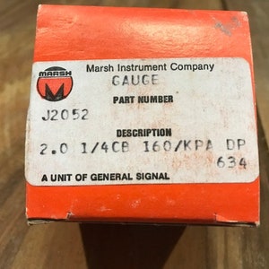 Marsh J2052 Gauge 2&quot; 0-160 PSI 1/4&quot; NPT Back Mount