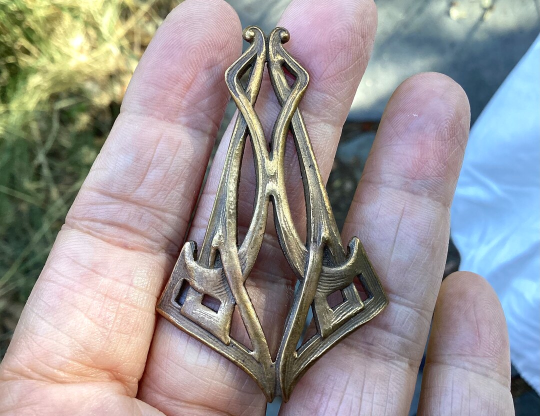 Vintage Brass Stamping Vintage Brass Findings 55mm X 40mm Etsy