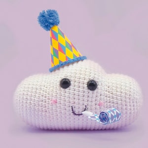 Crochet Cloud Pattern - Claude the Cloud - A Cute Amigurumi Pattern by The Clumsy Unicorn