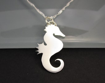Sterling Silver Seahorse Pendant with 18 inch Sterling Chain