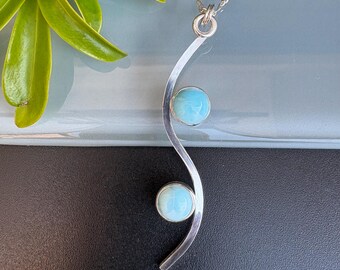 Larimare Pendant Necklace with 18” Sterling Silver Chain